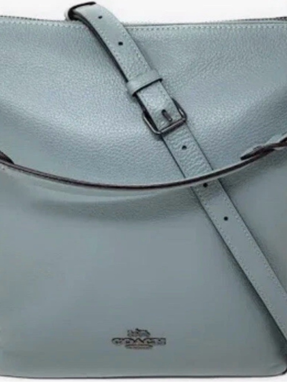 Coach Pebbled Leather Abby Bag in Soft Blue-Grey